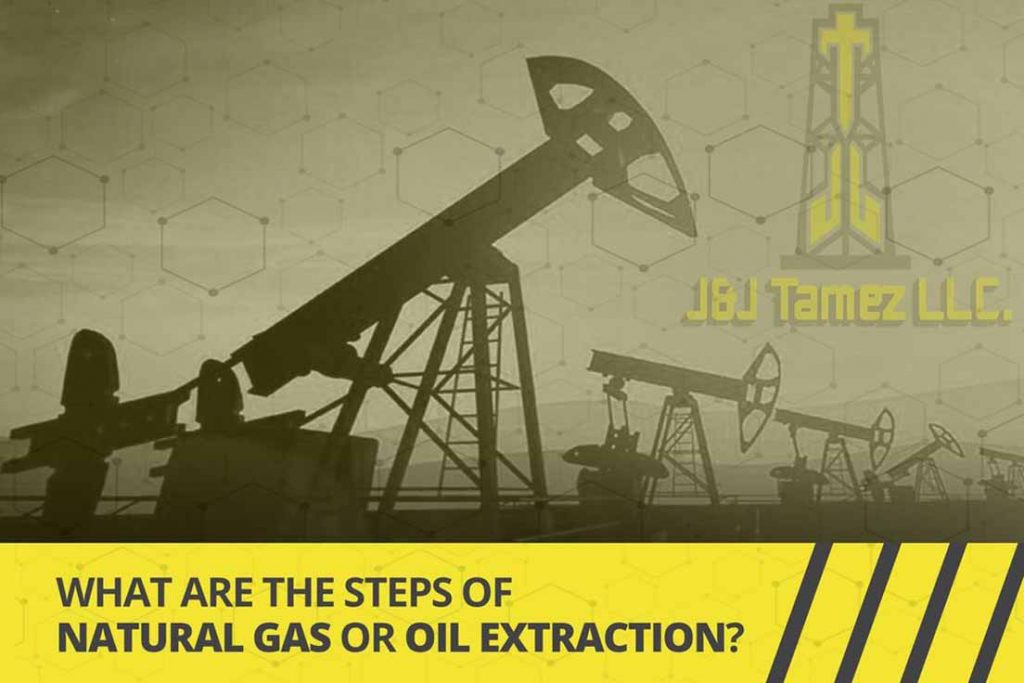 Steps for oil and natural gas extraction